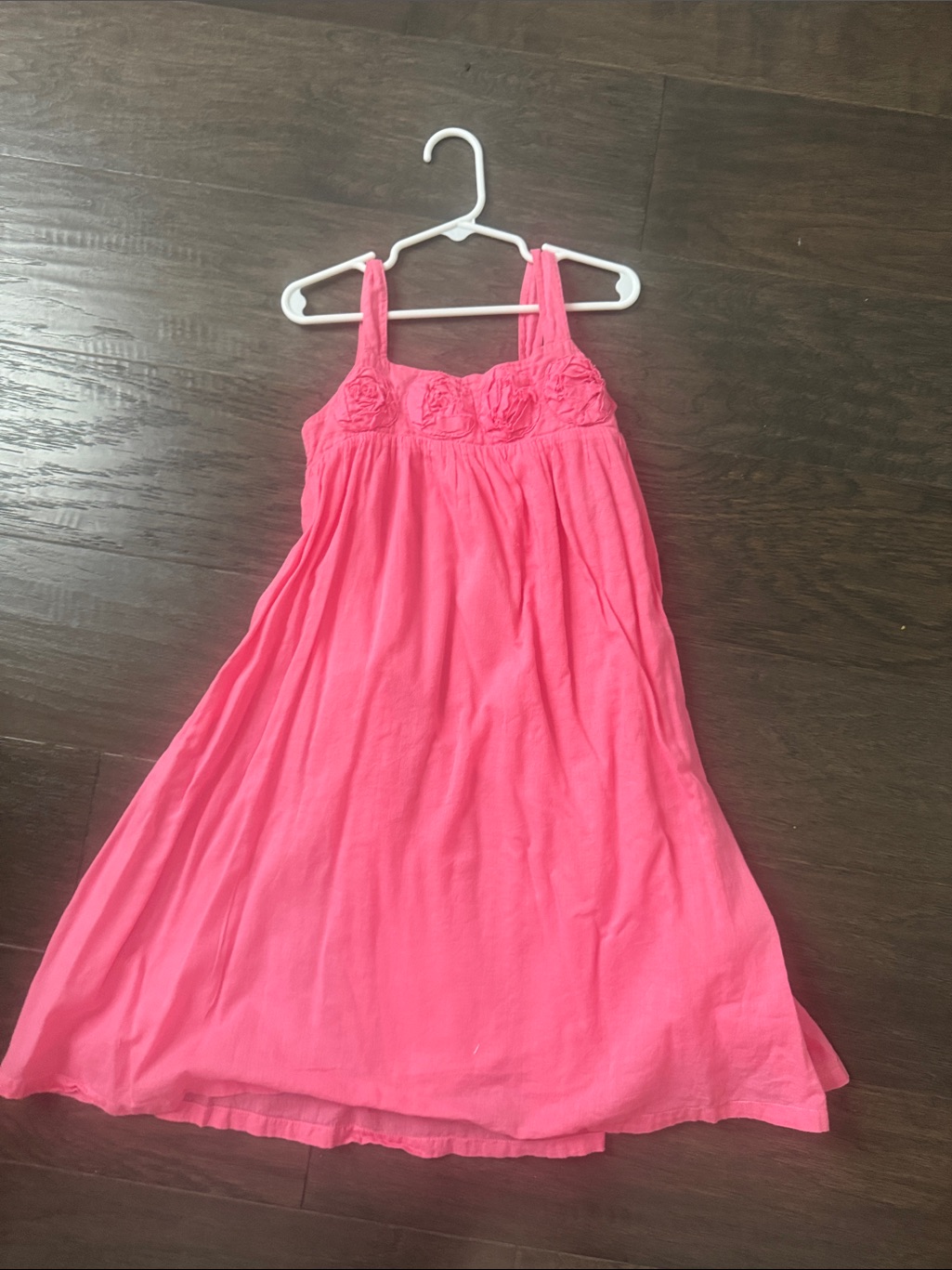 Mini Boden Pink Sundress With Rosette Trim